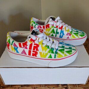 Airwalk Women's Alya-J Rainbow Print Sneakers Size 6.5 NWT